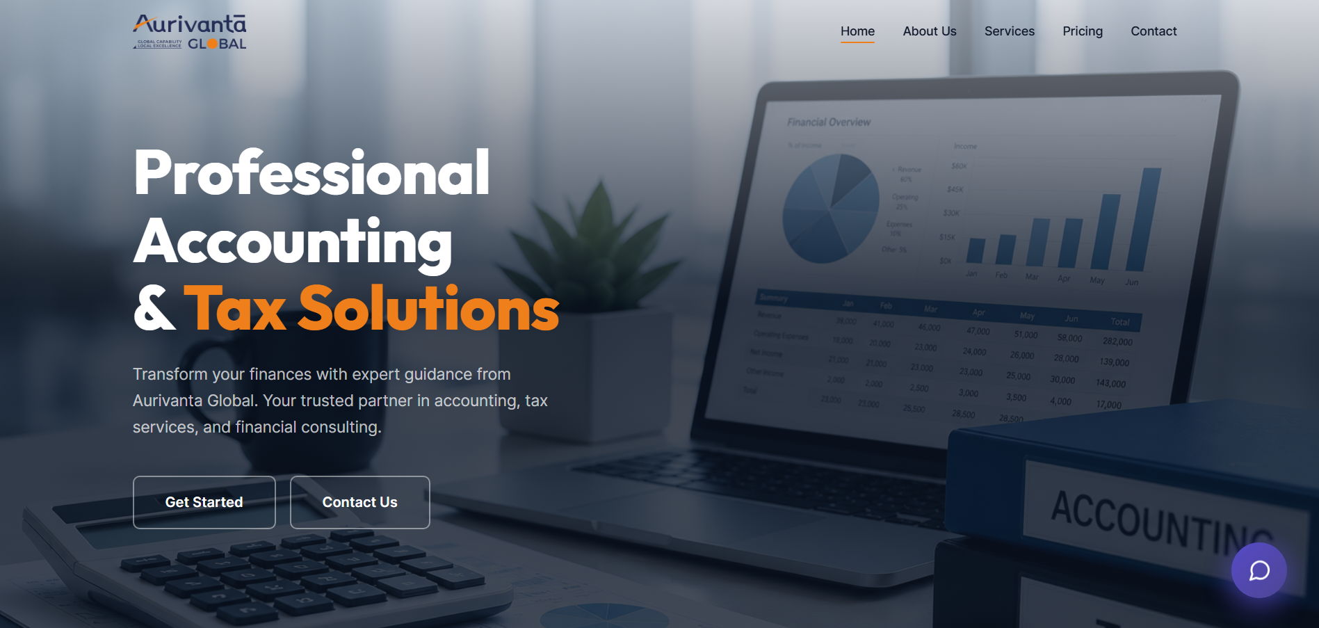 Aurivanta Global - Web & Development Portfolio Project